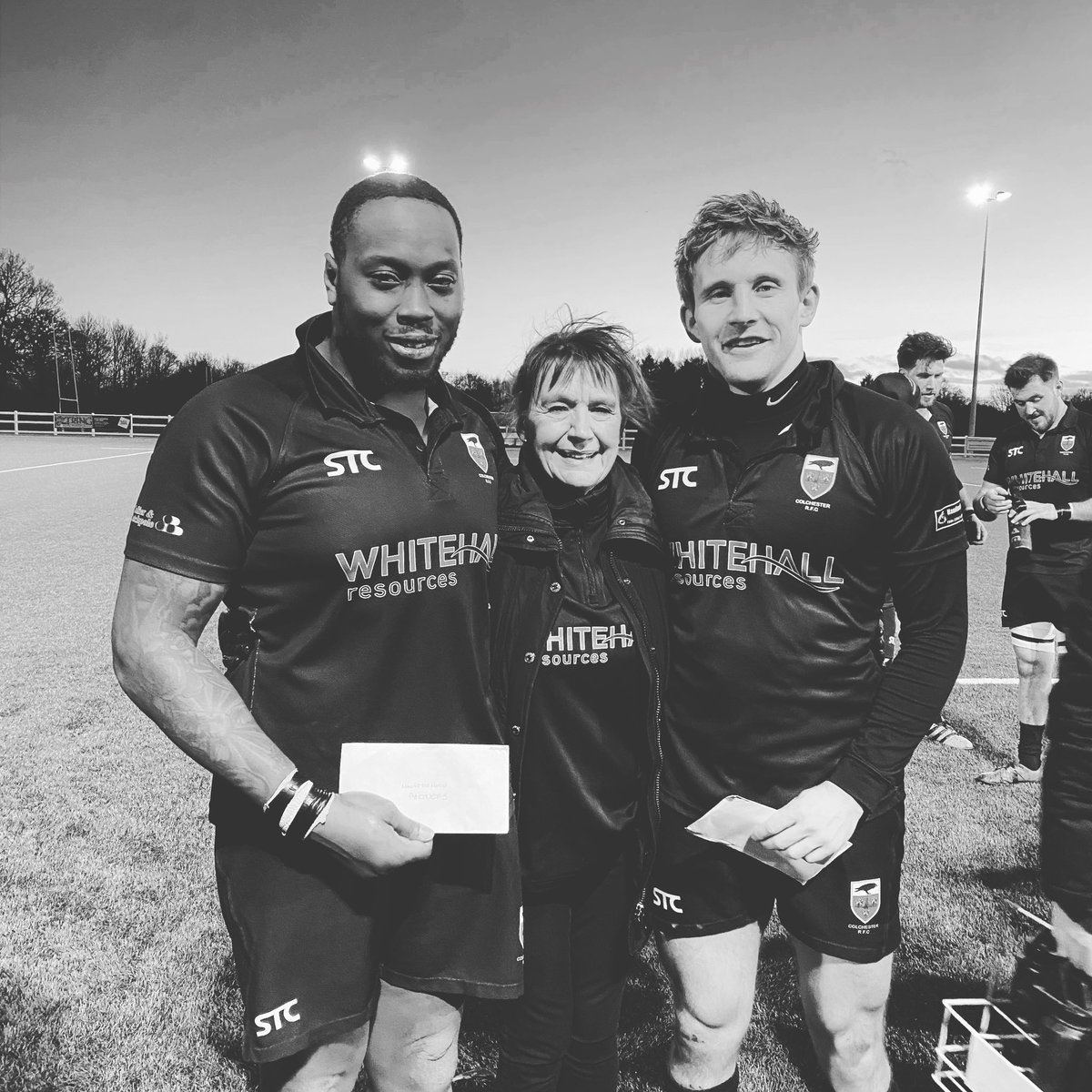 ColchesterRFC's tweet photo. Your men of the match from today’s game against Old Habs. Jerone was credited for his power & scrummaging and Crozier for his quick feet and electric attack. Well played guys! #ComeOnCol #HarrysBarAndKitchen https://t.co/fqHEnLROSh
