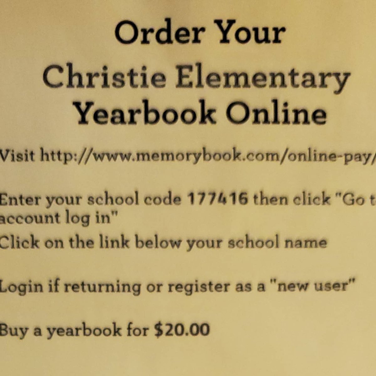 Christie Elementary PTA tweet media