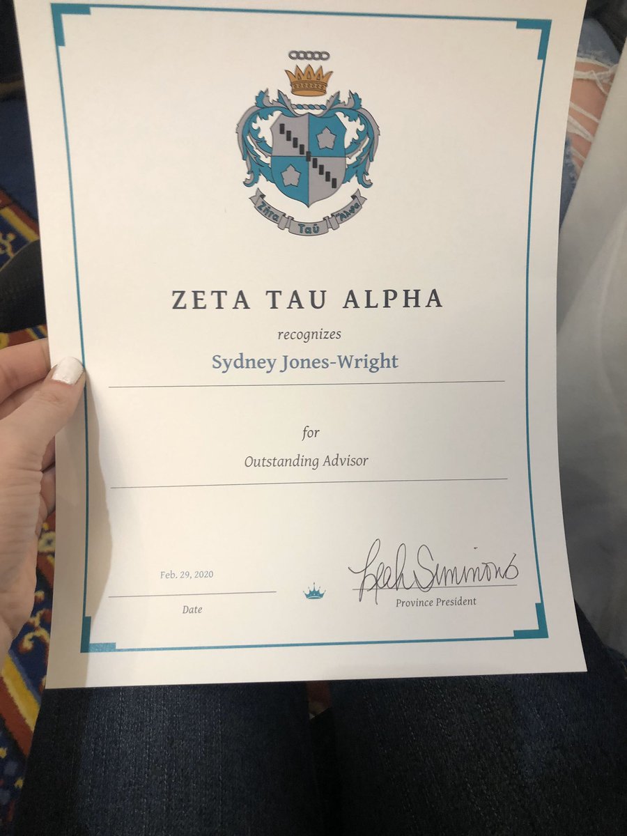 sydjayyy's tweet photo. That awkward moment when you don’t know you’re up for an award, so you skip the event, and your best friend has to go on stage and accept it for you. Thanks for being my bestie @hannhurst13, and thanks for the award ZTA! 🎉 https://t.co/YpXUVJqrew