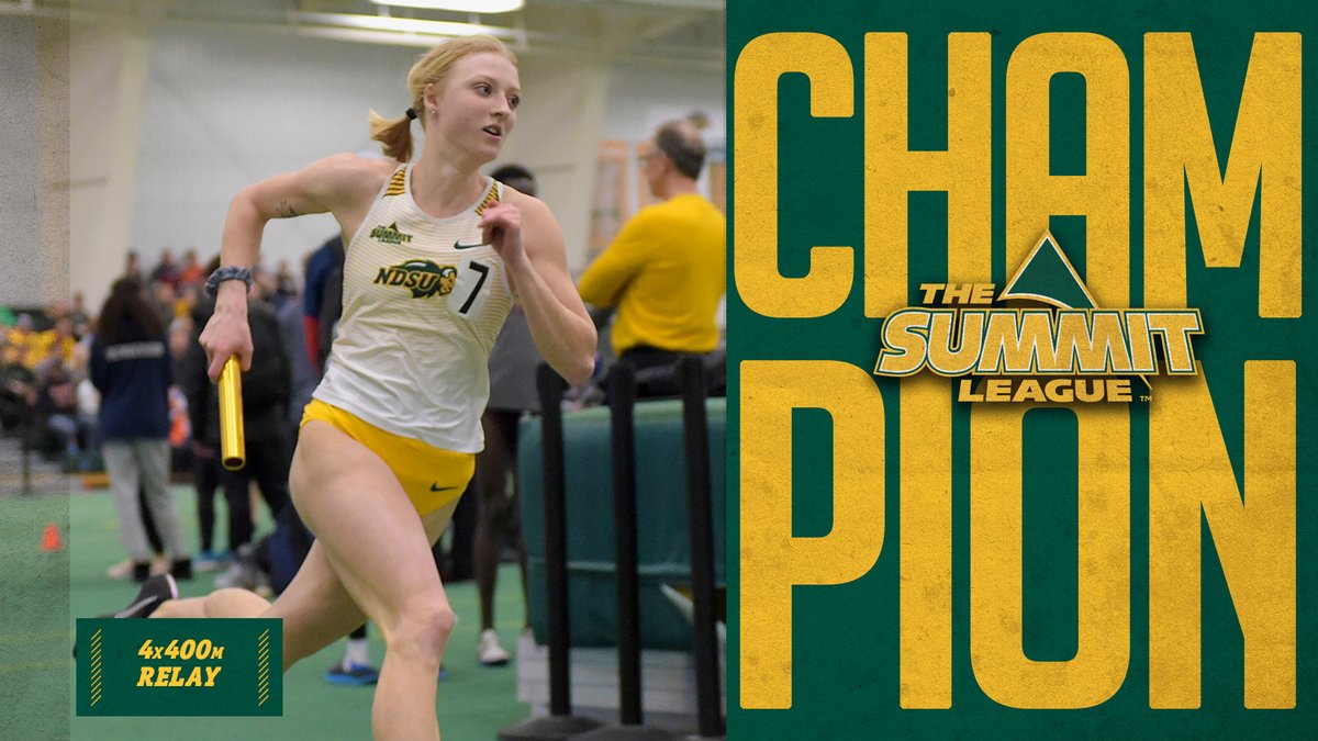 4x4 CHAMPIONS!

Paige Harris, Nell Graham, Grace Zimmerman and Alyssa Lind run away with the Summit League title in the 4x400m relay, winning by more than 4 seconds.