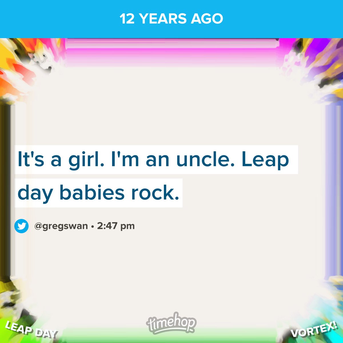Greg Swan On Twitter Happy 3rd Birthday To My 12 Year Old Niece