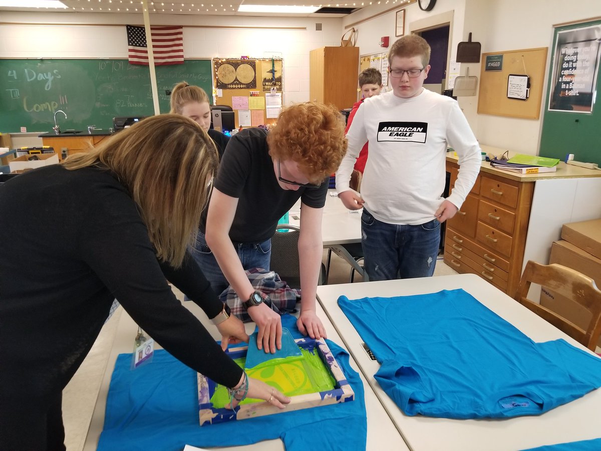 STEMWCSD's tweet photo. This Saturday #STEMsational shout out goes to @Tara9689 for helping our team #14669 get their shirts screen printed for the @ClarksonUniv #FTC Qualifier today!π
#WCSDEmpower #WCSDSTEM @WCSDCyclones @FIRSTweets @dodeagrants https://t.co/oa6VF4fSbf