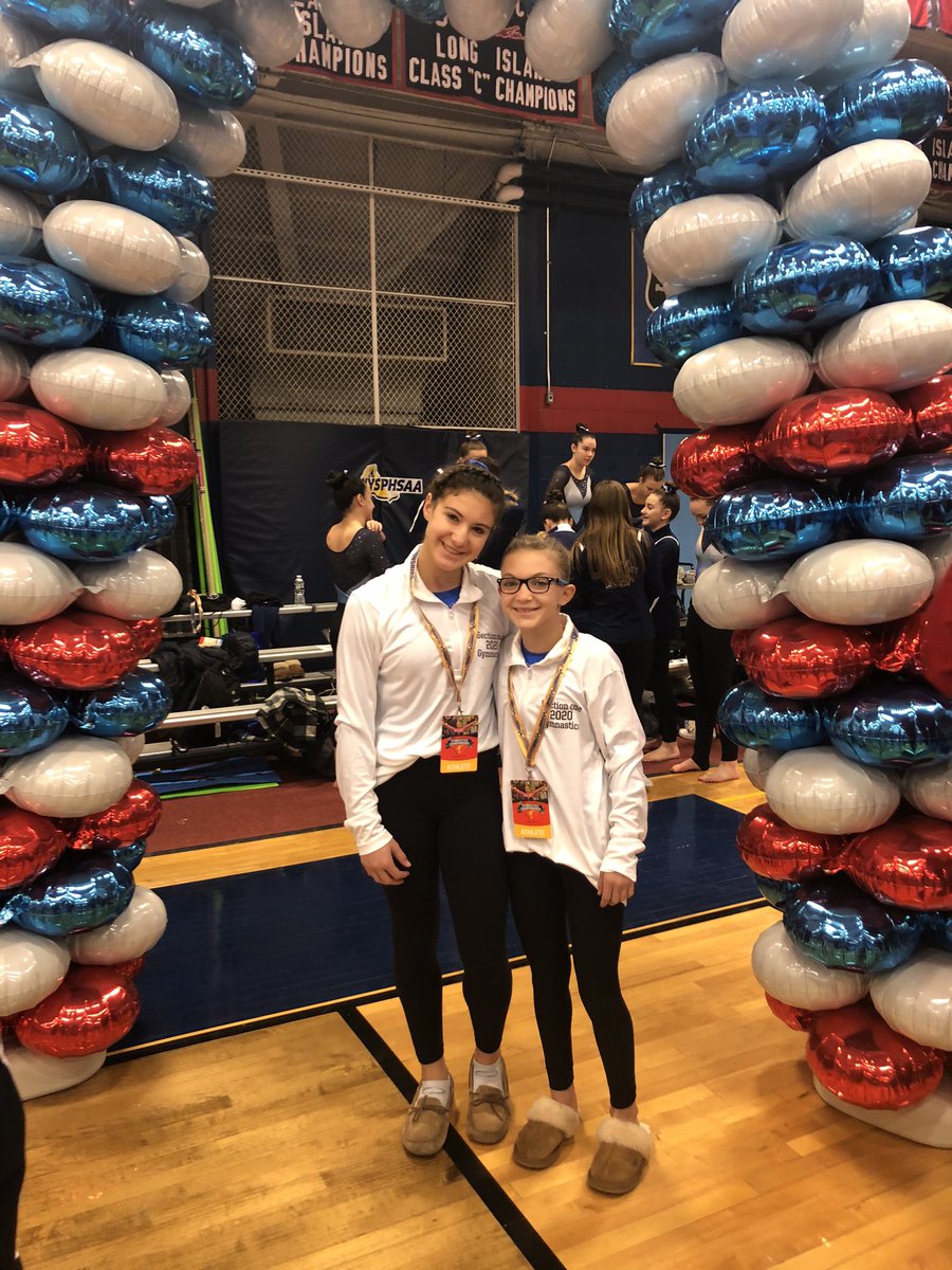 lhansell's tweet photo. Congratulations to Samantha Greenhut and sister Ava for an awesome job representing section 1 today at the State meet and to Samantha for placing 6th in the state on bars and 10th in the all around!! #suffernsports @SuffernSports https://t.co/RLEuNzkVeL