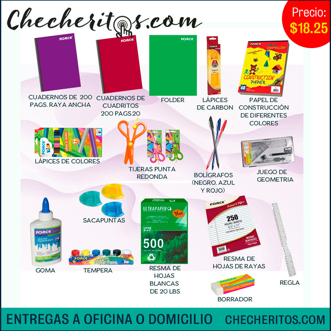 Checheritos1's tweet photo. Accede a nuestra tienda online y conoce más de los nuevos COMBO ESCOLAR los cuales contienen diferentes útiles a un solo precio ¡perfectos para este regreso a clases!⁠
⁠
#Checheritospty_articulosescolares #articulosdeescuela https://t.co/TGa9w0kwf8