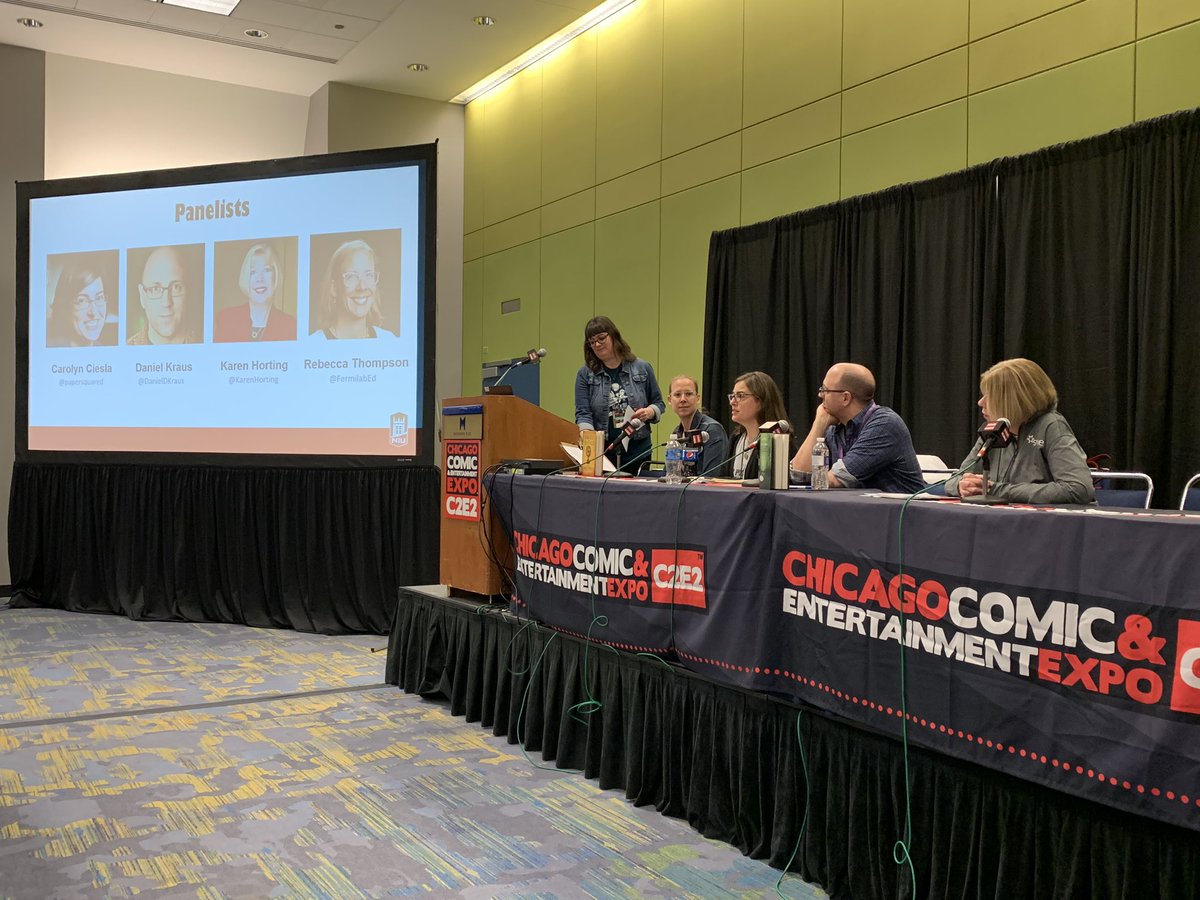 kbrynteson's tweet photo. The @NIUSTEAM panel at #C2E2 has started. https://t.co/Fj5wYpHYCz
