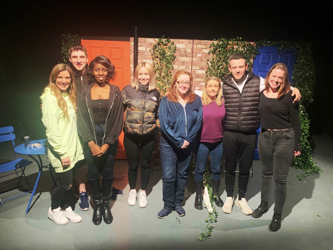 alexandrajmax's tweet photo. Thatβs a wrap!! WHAT A TEAM!! Thank you all so much for making this as special as it was!! Party time!! ππΎ #OneGoodNight β€οΈβ€οΈβ€οΈ @WinwardSammy @MishaDBarry @OliverDevoti @littleeggmac @AlyxTole @AislingCaffrey @oshgriffiths @josiecerise @hopemilltheatr1 https://t.co/x9iKysDMCG