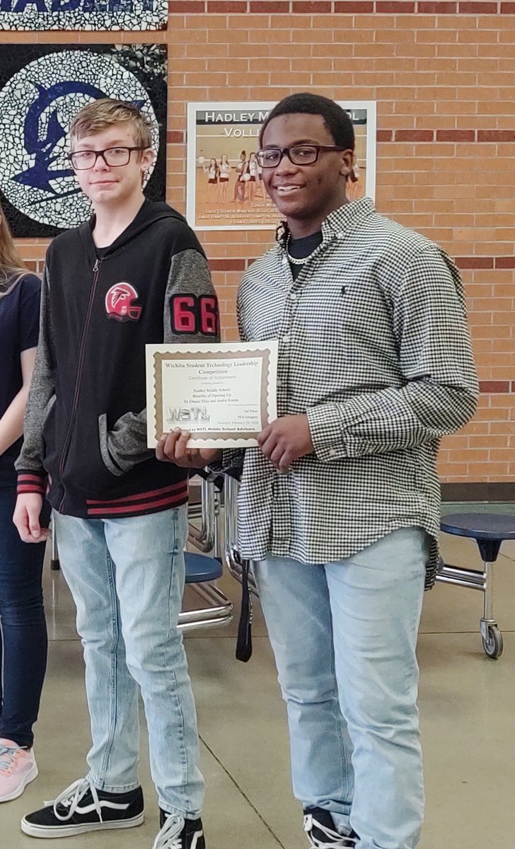 hadleypltw's tweet image. Congratulations Hadley STL! We took 2nd in Interactive Media, 3rd in Video Production and 3rd in Public Service Announcement today at the Wichita Student Technology Leadership competition! We are state bound!  I am so proud of you! #WPSProud #hadleyrocks @HadleyUSD259