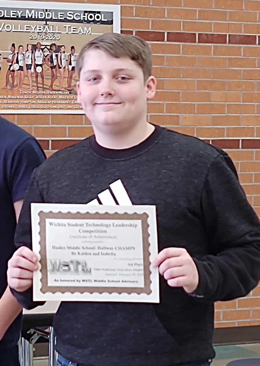 hadleypltw's tweet image. Congratulations Hadley STL! We took 2nd in Interactive Media, 3rd in Video Production and 3rd in Public Service Announcement today at the Wichita Student Technology Leadership competition! We are state bound!  I am so proud of you! #WPSProud #hadleyrocks @HadleyUSD259