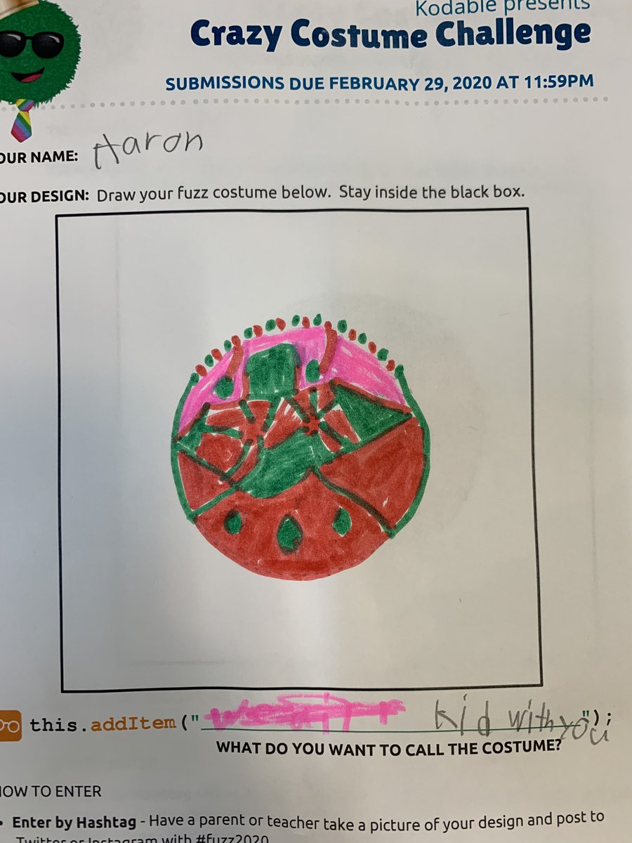 traceyvwilliams's tweet photo. #fuzz2020 2nd grade @kodable costume challenge! https://t.co/KQiZekcqy8