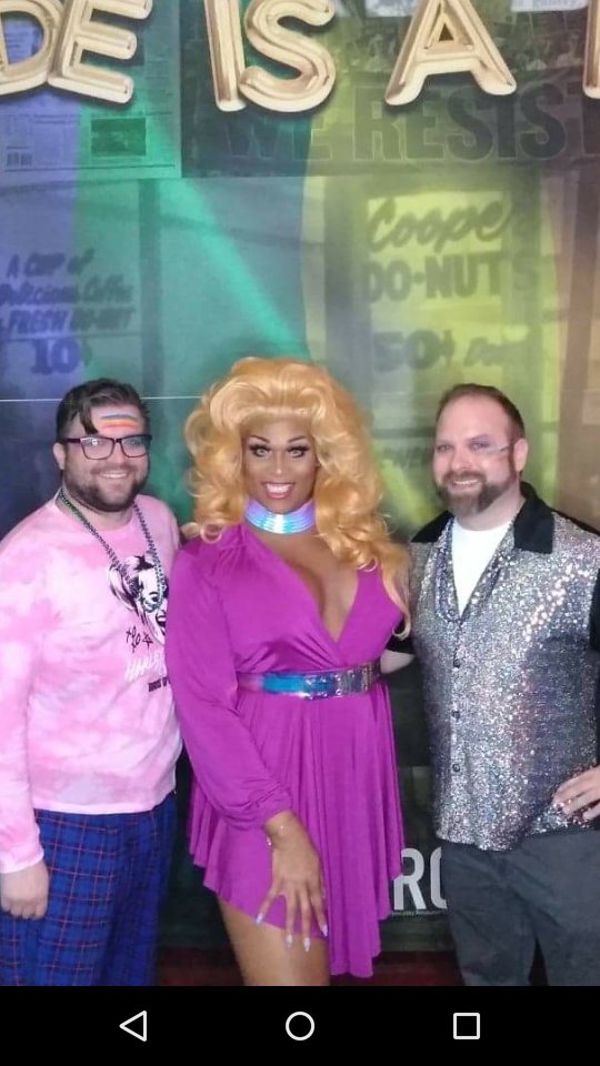 My partner and I got to meet @Peppermint247 last night! She was fierce, funny, and very sweet! #FireBallUWEC #FierceQueens