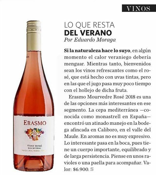 Hace rato que La Reserva de Caliboro nos tiene acostumbrados a vinos vibrantes, profundos. Tanto en sus tintos como blancos... Pero no únicamente. Por eso, aprovechando que aún los calores están matando, Revista Sábado de El Mercurio recomienda un rosé c… ift.tt/39cpoeq