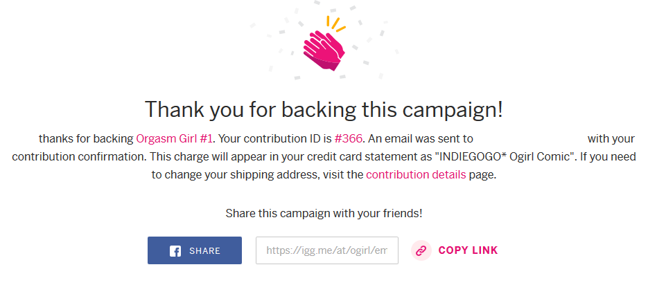 Swashbucklist's tweet photo. Just backed #OrgasmGirl by @trishacuffari!
I wasn't sure if my bank account could handle it, but after seeing who was at the head of this campaign, I jumped at the chance! https://t.co/iXr9r9GF0s