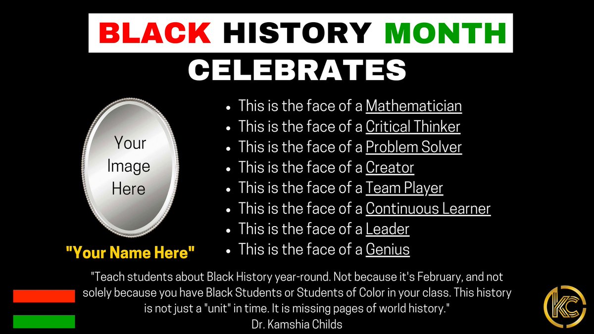DrKChilds's tweet photo. Black Mathematician Month⠀⠀
Day 29⠀
⠀
Black History Did Not Start In America, It Started At The Beginning Of Humanity!⠀
⠀
#BlackHistoryMonth2020
#SaturdayThoughts https://t.co/kgLydpfEjh