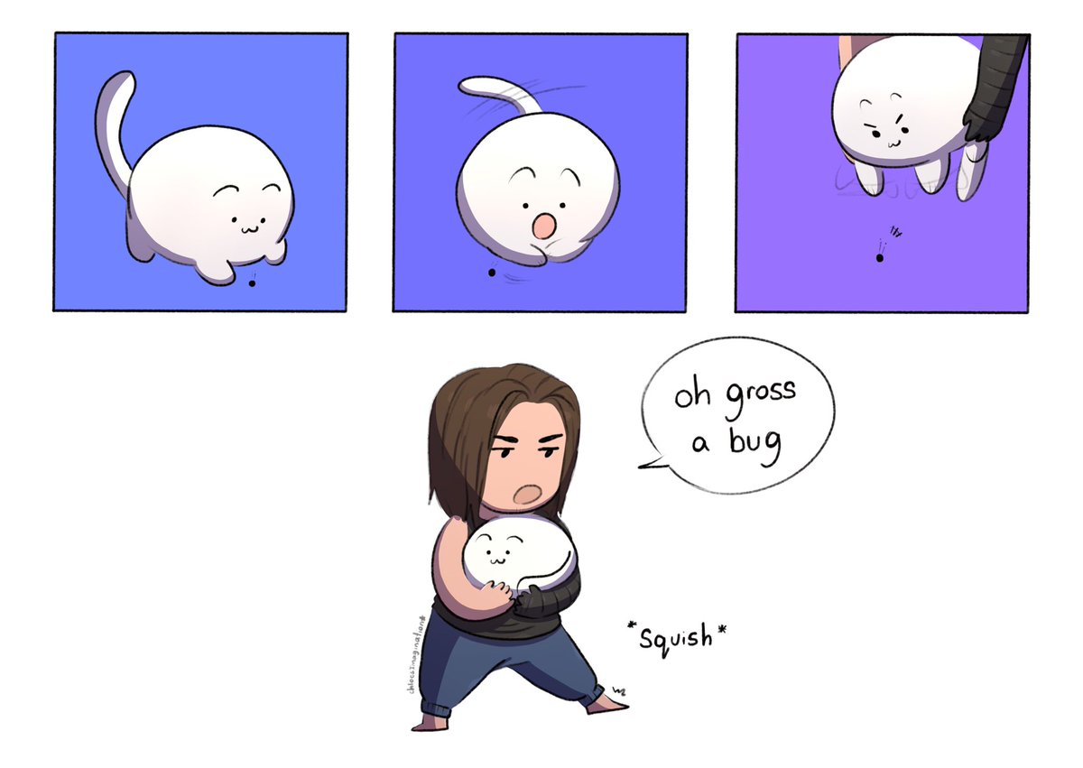 ✨Bucky will squish any bug he sees, big or small✨ 
