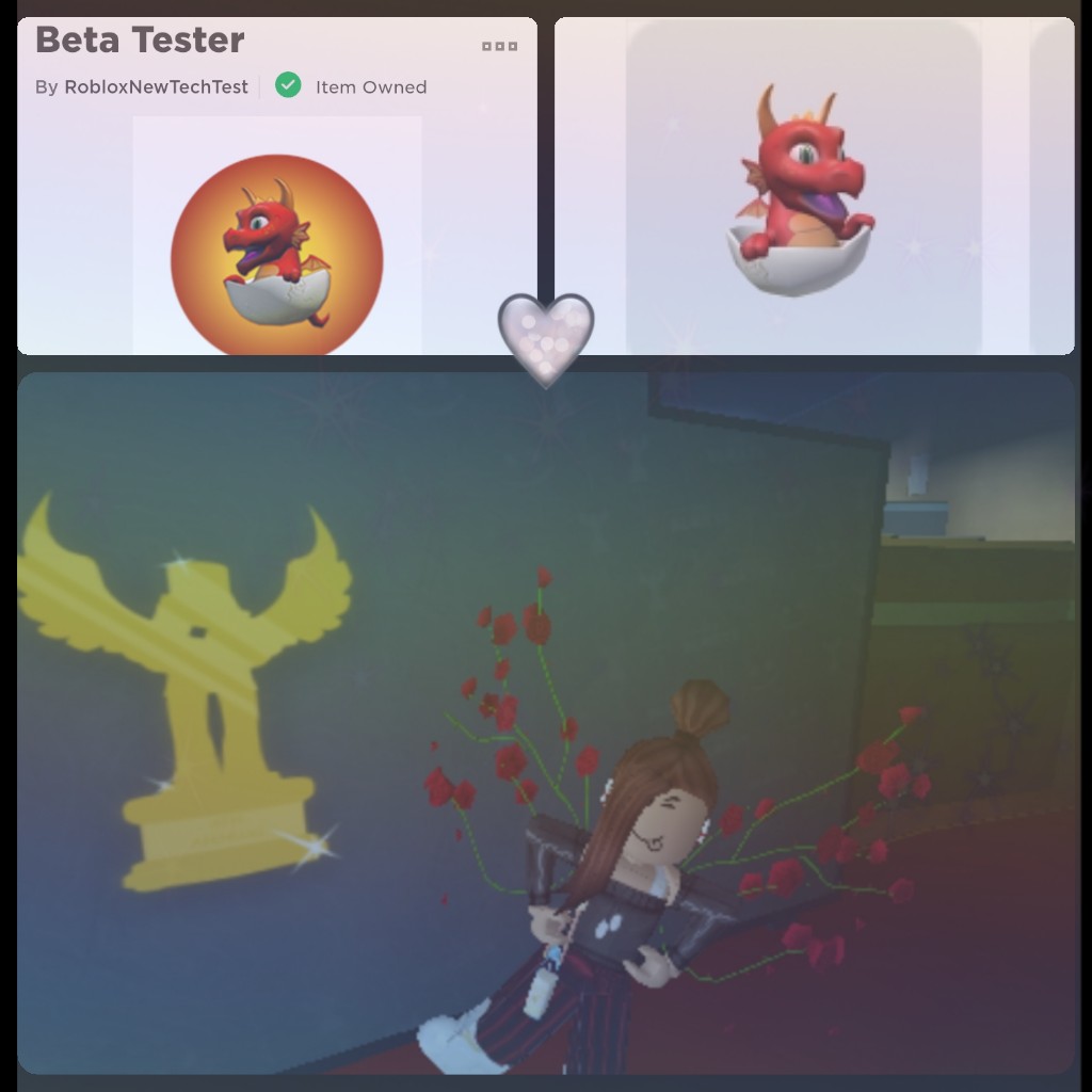 Mizlx_'s tweet photo. Just attended to Roblox's Video Streaming Test๐๐,got this cute little dragon and also the Beta Tester Badge๐,the video just needs some fixes but overall, it was so cool! #Roblox #RobloxTest https://t.co/XgIGtsYyoE