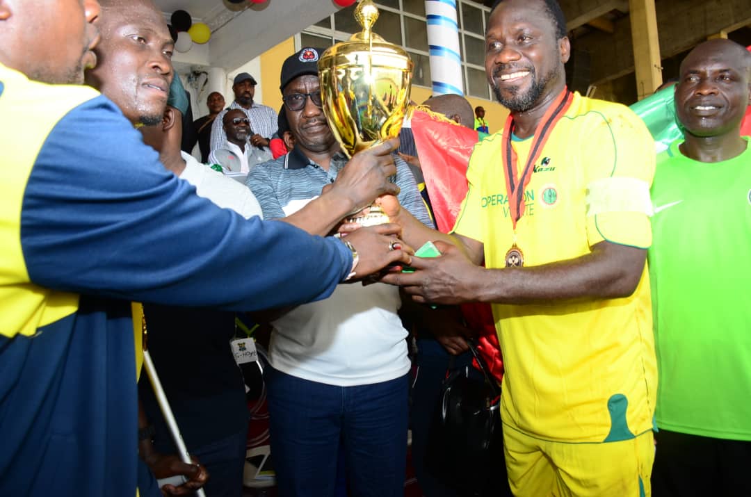 nnpclimited's tweet photo. PHOTO NEWS: 

HMoSPR @HETimipreSylva, GMD @NNPCgroup Mallam @MKKyari joined other Oil Industry Chief Executives to witness #TeamNNPC emerge Overall Winner at the Closing Ceremony of the 18th Nigeria Oil Industry Games (NOGIG 2020) in Lagos Today. https://t.co/zrQ8xYE2vf