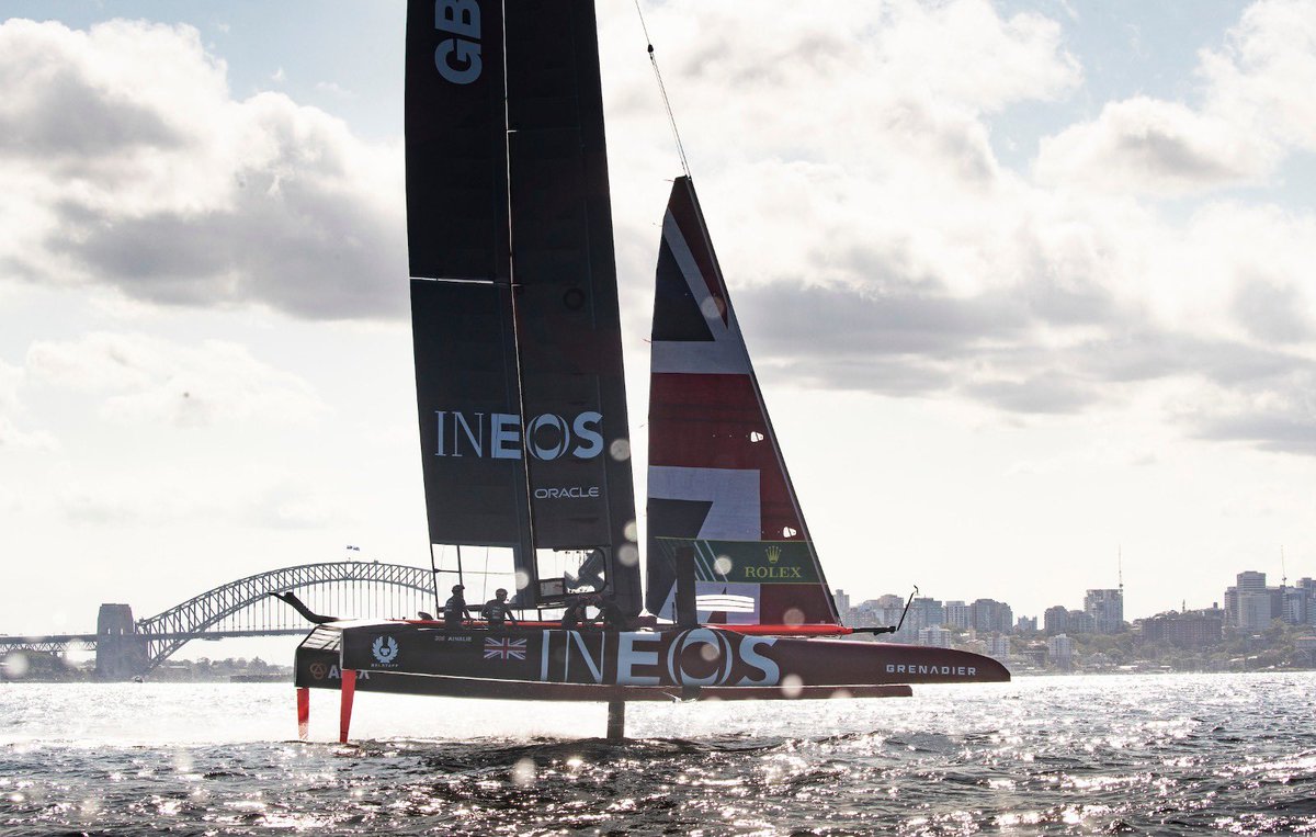 AinslieBen's tweet photo. Great way to start the season with a win for ⁦@SailGPGBR⁩ in Sydney. Loved the competition and huge thanks to the team for putting it all together. Looking forward to the next one ⁦@SailGP⁩ #ineos #belstaff #rolex #grenadier https://t.co/ad6bQUuG2B