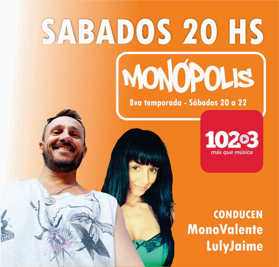 Monópolis de mi vida, otro año más en el multimedio SRT-UNC como "amoroso cañón" de salida de las pretensiones por un mundo menos mono y más humano...
nos escuchamos, siempre siempre — con Luly Jaime en Monópolis.