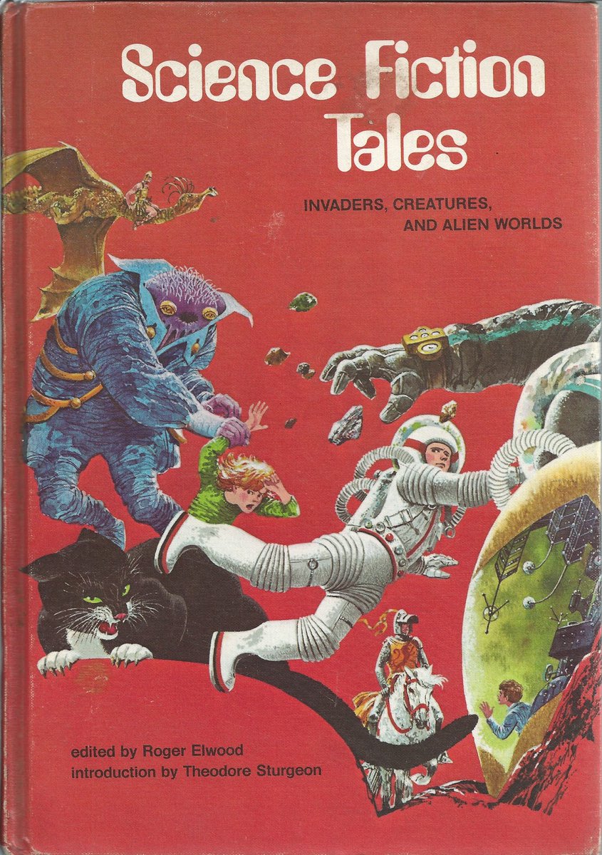 For Space Cat Saturday, here's Rod Ruth's cover art and interior illustrations for 'Science Fiction Tales,' an anthology featuring a story about how cats are secretly aliens. Via  http://the-haunted-closet.blogspot.com/2013/08/science-fiction-tales-roger-elwood-rod.html  #Caturday