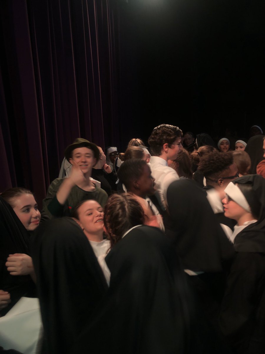 HolyportMusic's tweet photo. Utter joy as the final curtain fell! Thank you all so v much - amazing kids! What a fab journey we’ve been on together ❤️ @HolyportCollege https://t.co/7xL9I9HbtG