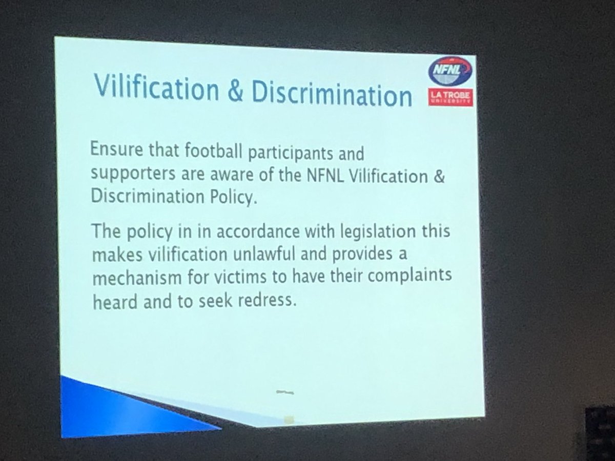First session of the <a href="/northernfnl/">Northern FNL</a> Club Development Day supported by clubs <a href="/latrobe/">La Trobe University</a>