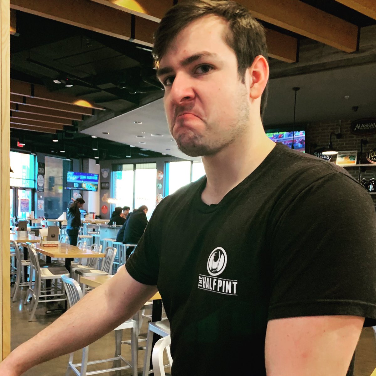 Grant’s “grumpy cat” face this Saturday because no one has come in to visit him...yet! Come turn his frown upside down! #grumpycat #rip #downtown #arenadistrict