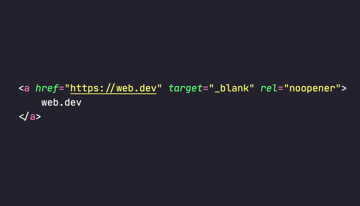 Addy Osmani Tip Target Blank On Links To Other Sites Can Expose Your Site To Performance And Security Issues To Fix Add Rel Noopener Or Rel Noreferrer To These Links T Co Hda7oonzx5 T Co Tgivtuanhu Addy Osmani Tip Target Blank On Links To Other Sites Can Expose Your Site To Performance And Security Issues To Fix Add Rel Noopener Or Rel Noreferrer To These Links T Co Hda7oonzx5 T Co Tgivtuanhu