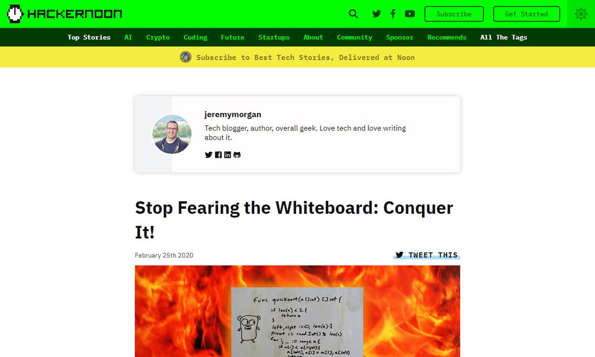 codecidedotnet's tweet image. Stop Fearing the Whiteboard: Conquer It!
#algorithms #whiteboardinterview #concept #way #course #remotework
via hackernoon.com
☛ amp.gs/Jdzx