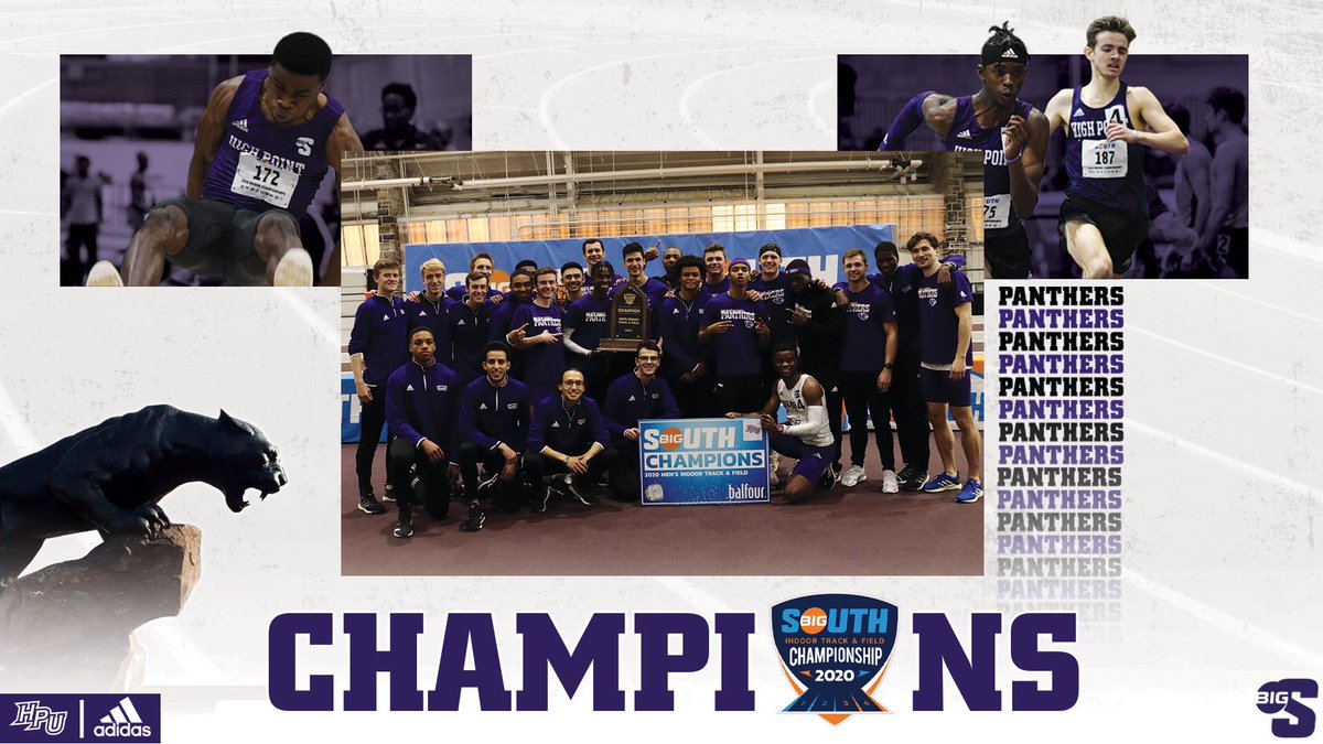 HPUTrack's tweet photo. For the first time High Point Track and Field are Big South Champions! Your 2020 Big South Indoor Track and Field Champions! 

#DefendTheTeam x #GoHPU https://t.co/OmrZHaBYrz