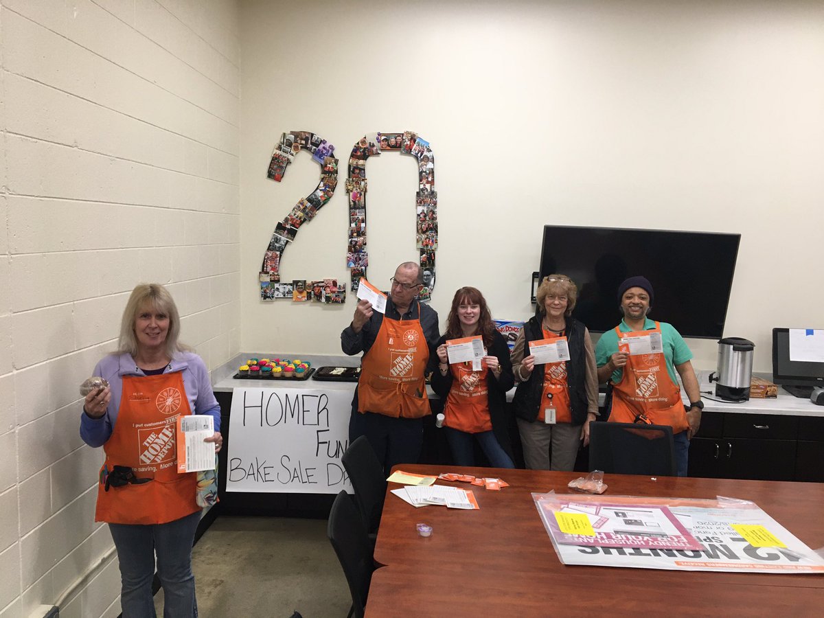 Big bake sale going on at 3806 driving the Homer Fund for all our Associates.