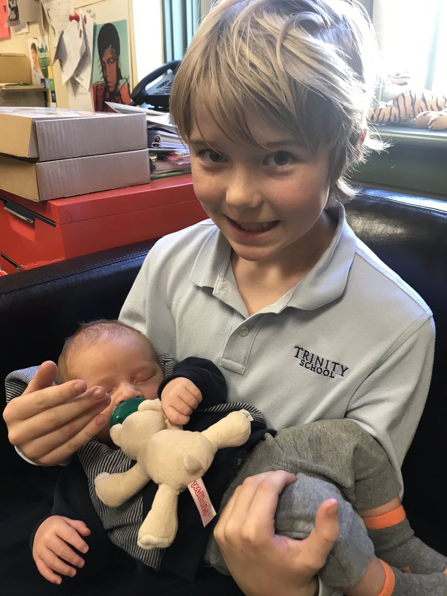 Hester4th's tweet image. Jackson came in to meet his 4th grade friend today #trinitylearns