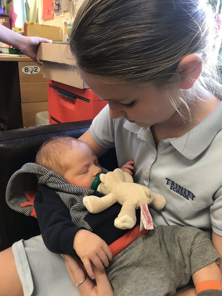 Hester4th's tweet image. Jackson came in to meet his 4th grade friend today #trinitylearns