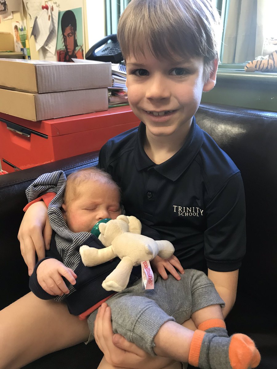 Hester4th's tweet image. Jackson came in to meet his 4th grade friend today #trinitylearns