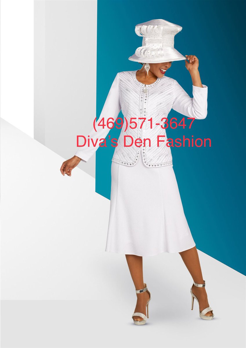 DivasDenFashion's tweet photo. Ben Marc 48306 
https://t.co/C13oc96ije

#DivasDenFashion #benmarc #springfashion #whiteskirtsuit #rhinestone #luxefashion #weddingfashion #Fatandfabulous #Girlwithcurves #Pentecostalstyle #Pentecostalfashion #apostolicstyle #nordstrom #ChristianFashion #hat  #ensemble #curvy https://t.co/TyD9bzG8Ah