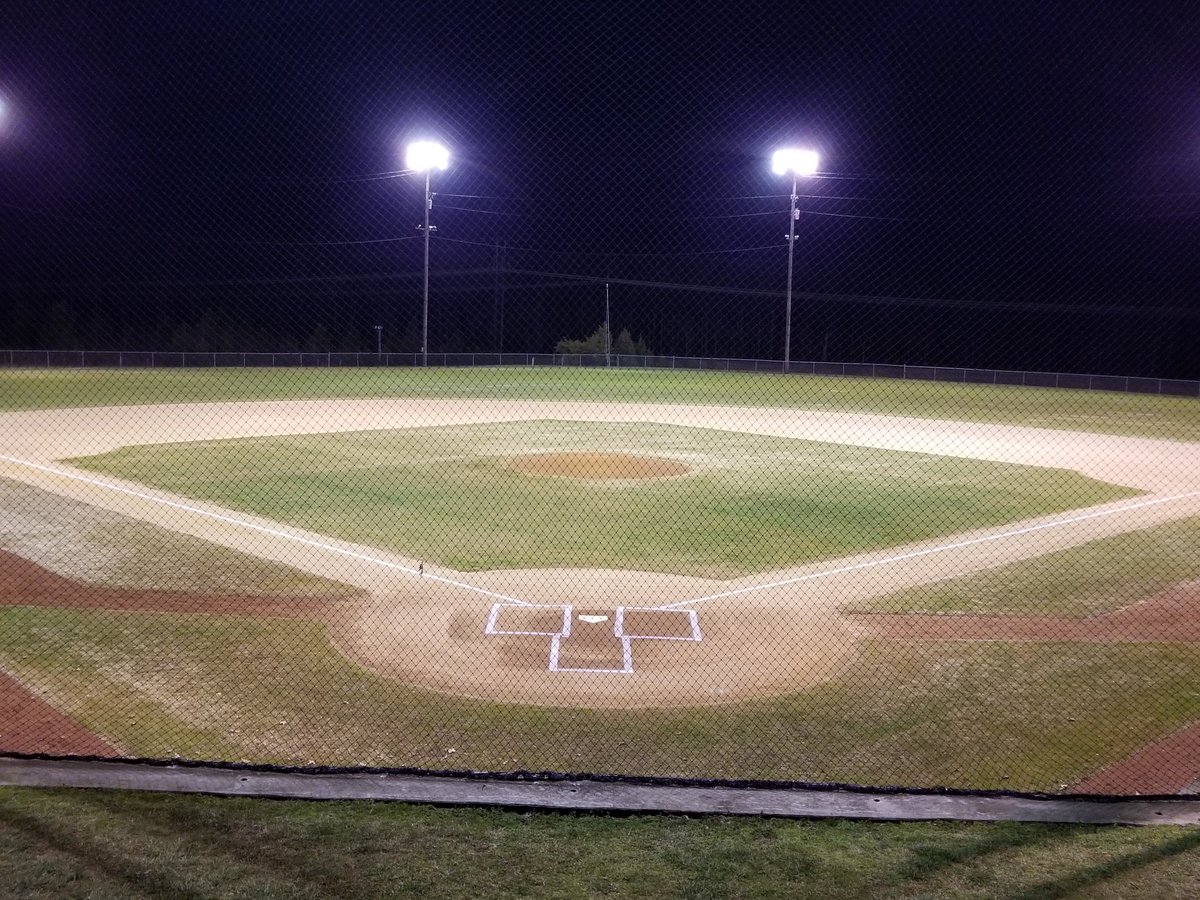 RoxboroSchool's tweet photo. No snow! Lights work. Field ready. Lets go! Opening scrimmage tomorrow vs Granville Central at 4. https://t.co/5NXRTfNUWD
