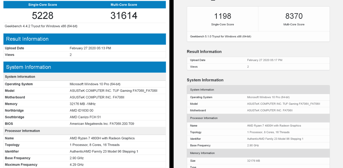 Benchmark Ryzen Intel I7 R7 5800h Benchmark APISAK On X: 