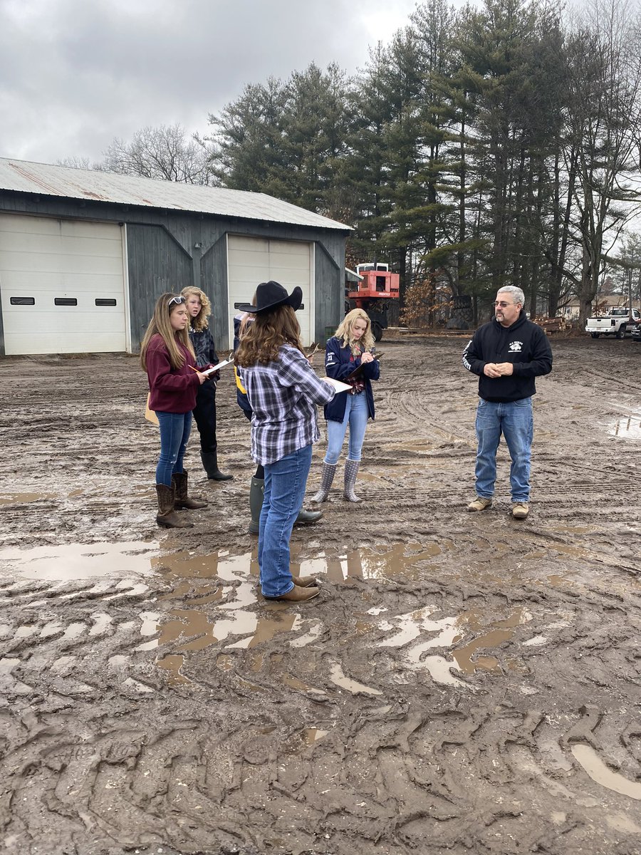 MissBoardman's tweet photo. It was a bit muddy, but Intro to Ag students learned a lot about natural resources and careers in forestry during our trip to RJ Beham Forest Products this week. Thanks to my Uncle Bob for hosting us! https://t.co/QBKb0cAgc5