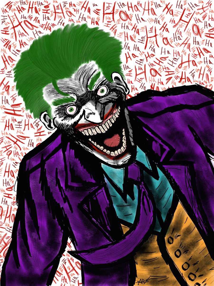 pbenking's tweet photo. Want to hear a joke?

Recently started experimenting with digital art. This week I took on a self-imposes challenge to recreate an old Joker sketch. Here are the results. Hope everyone enjoys 😝
#dccomics #joker https://t.co/UK7yfXUWqL