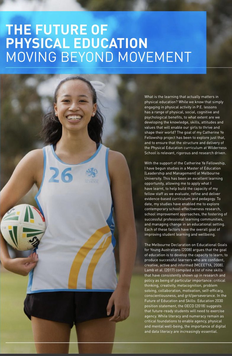 ms_leah_english's tweet photo. A wonderful article in The Wilderness Times by @christopherpahl on the future of Physical Education at Wilderness School. #movingbeyondmovement #capabilities #education #learning https://t.co/8soIn8oH0x