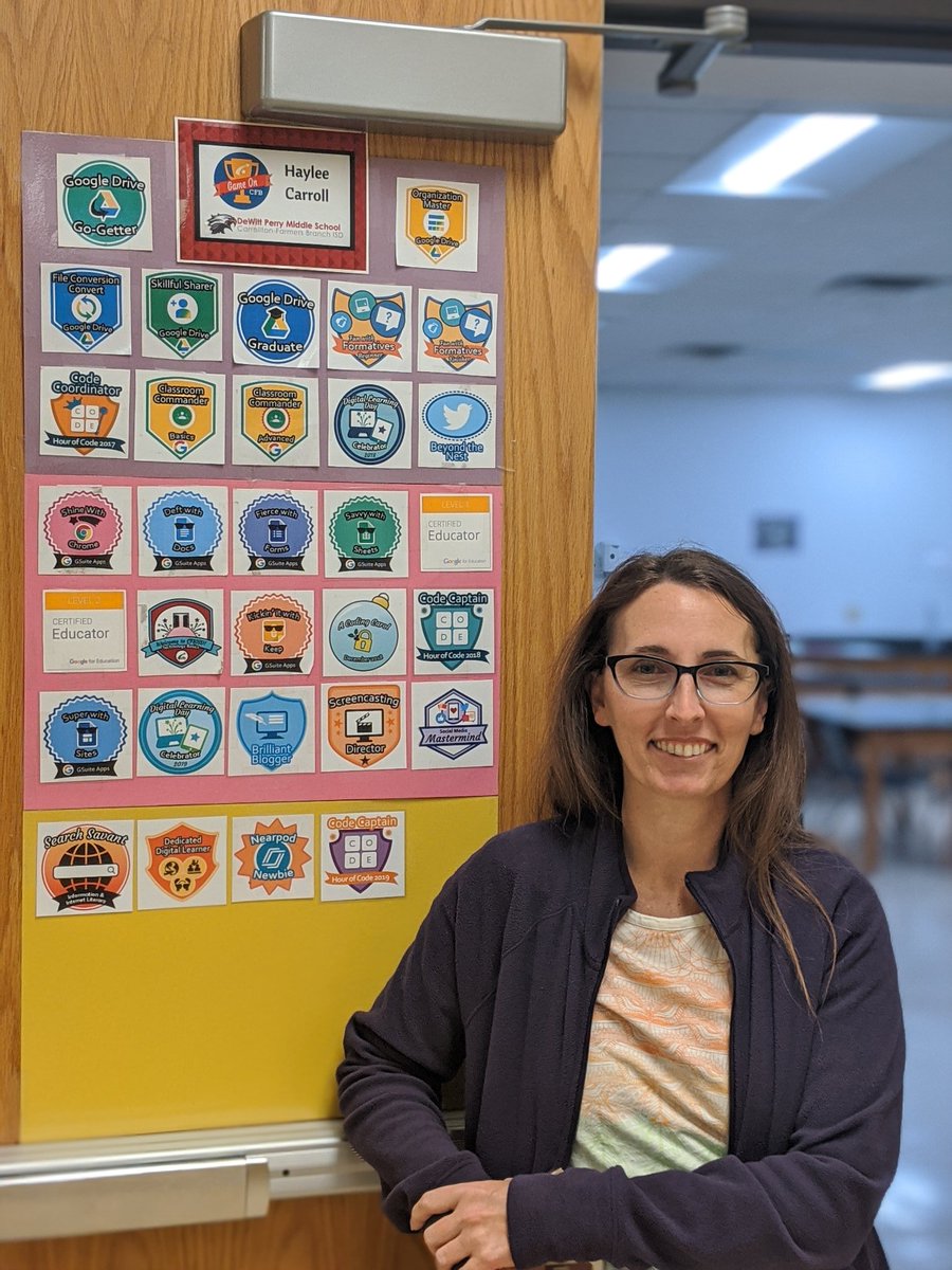 Cirzy_EdTech's tweet photo. My last celebration for Digital Learning Day, I want to give a special shout out to our badge πΈqueen @HayleeMCarroll at #PerryMS for earning 6 more badges! You can earn a badge for digital learning day too! I bet Haylee is getting oneπ...#cfbisd #DigitalLearningDay #gameoncfb https://t.co/tUVgm5egyf