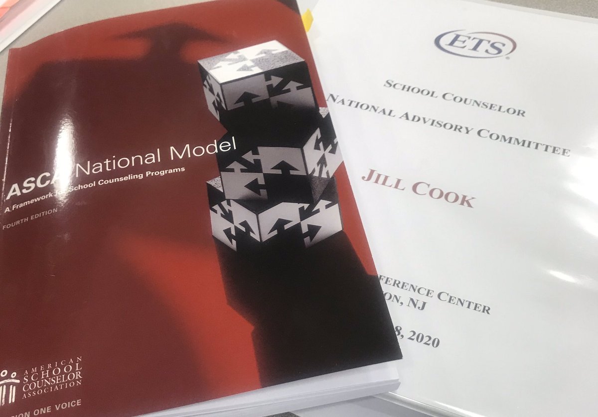 jcookASCA's tweet photo. Exciting work at ETS this week as the School Counselor National Advisory Committee works on revisions to the Praxis. Thanks to the school counselors and school counselor educators who are part of this important process. #SchoolCounseling #ASCANationalModel #shapingtheprofession https://t.co/8AAjTxiFa1