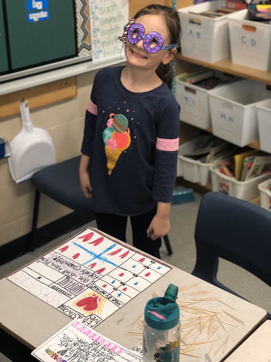 MsALeslie's tweet photo. Celebrating the 100th day of school today 🎉💯 creating collections of 100 and sharing different ways to represent 100! https://t.co/WEIxbTp5j0