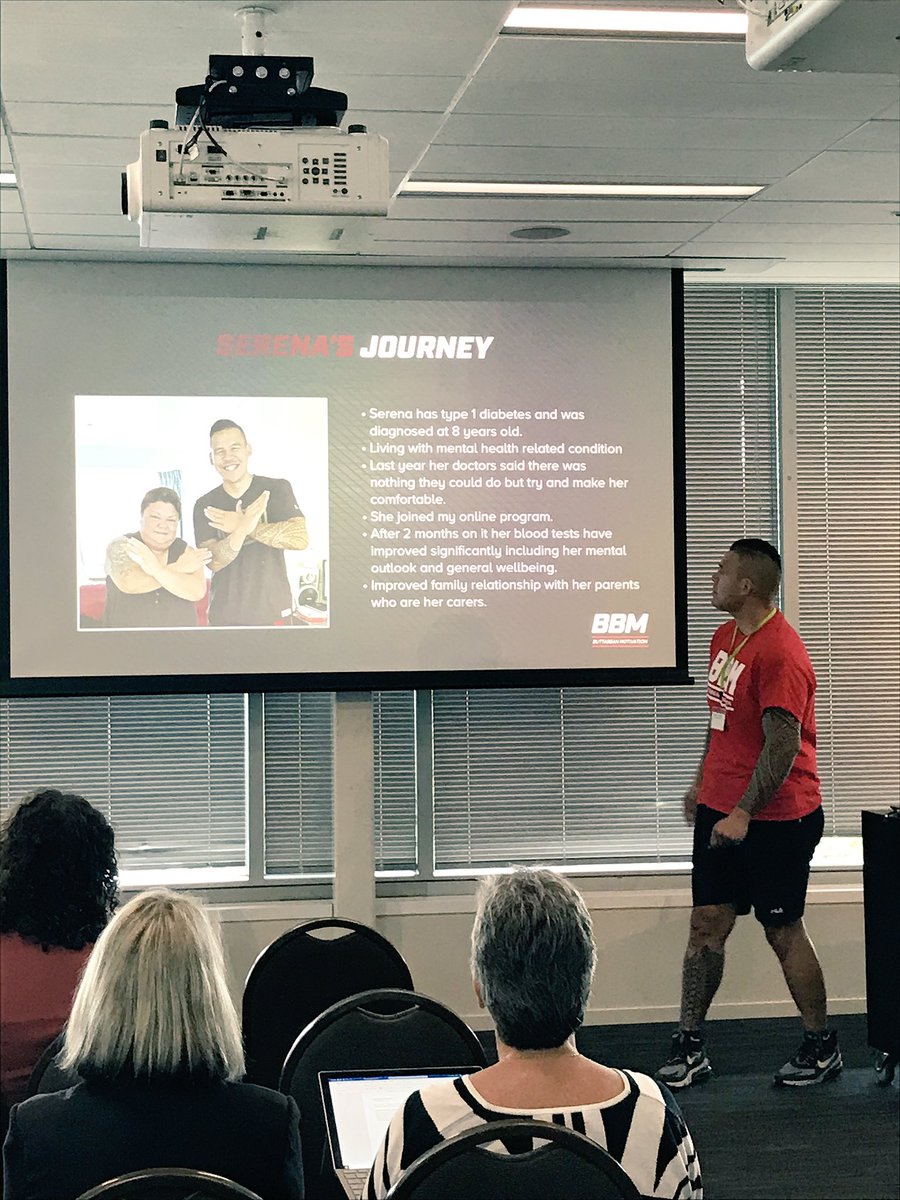 EarnestPidakala's tweet photo. @DaveLetele and the team from BBM Motivation share why they started to help people live healthier lives and set an example for their family and friends. It is more than just a weight loss Programme and the team are changing lives! @cmdhb @healthnavnz @minhealthnz #LTCForum https://t.co/VQPH8rDlzL