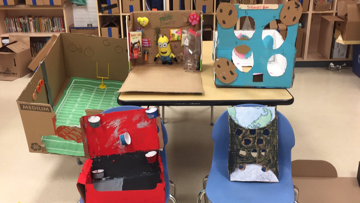 Not complete but cardboard arcade is coming along nicely #STEMinDenton <a href="/O_StephensES/">Olive Stephens ES</a>