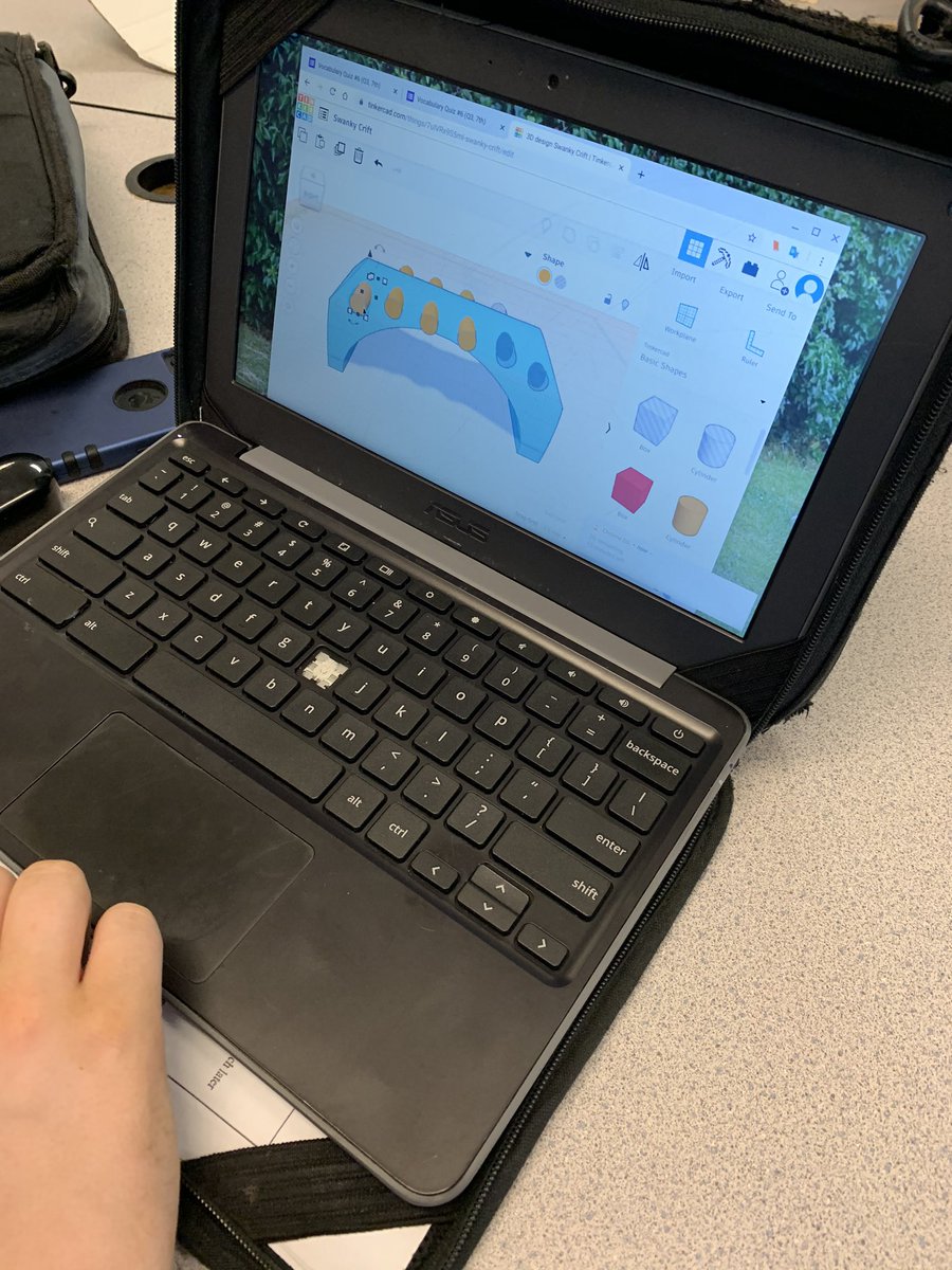 D300Digital's tweet photo. These students combined #DigitalLearning with hands-on construction as they used @tinkercad and everyday materials, like cardboard, to design prosthetic limbs. Incredible #innovativedesigners in @d300CMS PBL classes! #DLDay #d300learns @APascoEdTech https://t.co/YXo5IaoFae