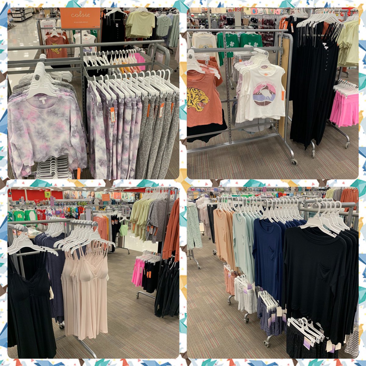 cruzboy001's tweet photo. Come enjoy the fun new colors 🤍💜and comfy styles in our sleep department at #TulsaSE #workwhereyoulove #sleepvmg #target @ThrillHill9 @stuielouie @KevinKaminski10 https://t.co/frzyyKJhPK