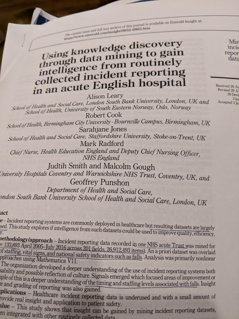 Angela Reed RGN (@drury297) on Twitter photo <a href="/alisonleary1/">Prof Alison Leary π#ProtectNurse</a> <a href="/MRadford_HEECN/">Prof Mark Radford CBE PhD RN</a> health systems measure harm yet don't 'fully understand..characteristics of its absence' data trends: Datix not fully utilised, nurse staffing, increased reporting of falls at night, signs of developing safety cultures...rich pool of QI - great read! <a href="/alisonleary1/">Prof Alison Leary π#ProtectNurse</a> <a href="/MRadford_HEECN/">Prof Mark Radford CBE PhD RN</a> health systems measure harm yet don't 'fully understand..characteristics of its absence' data trends: Datix not fully utilised, nurse staffing, increased reporting of falls at night, signs of developing safety cultures...rich pool of QI - great read!