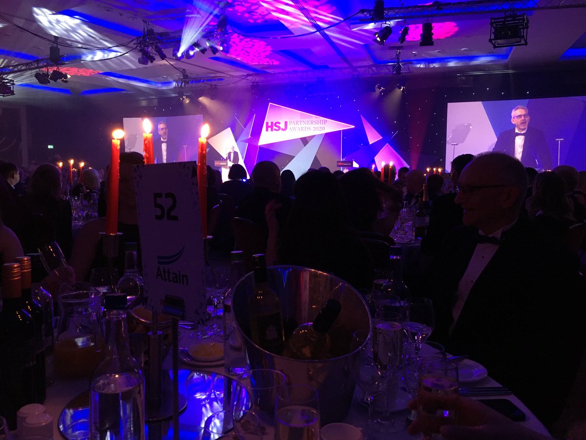 Crazy lighting at the #HSJPartnershipAwards fab news to have 2 projects shortlisted #attain