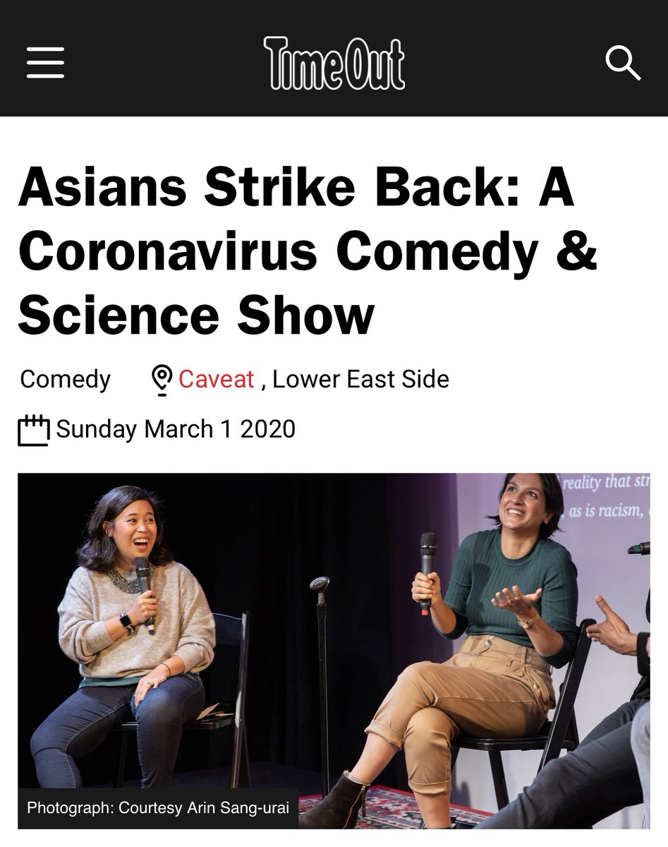 kylemarian's tweet photo. Thank you @TimeOutNewYork!
I hope we get a diverse group of audience members.

The lineup of comedians &amp; scientists is 🔥
And we're working hard to make sure we celebrate Asian diaspora resilience while combatting #Coronavirus fear &amp; misinformation.

https://t.co/OQHSRh7w6c https://t.co/snENPK7VJ6