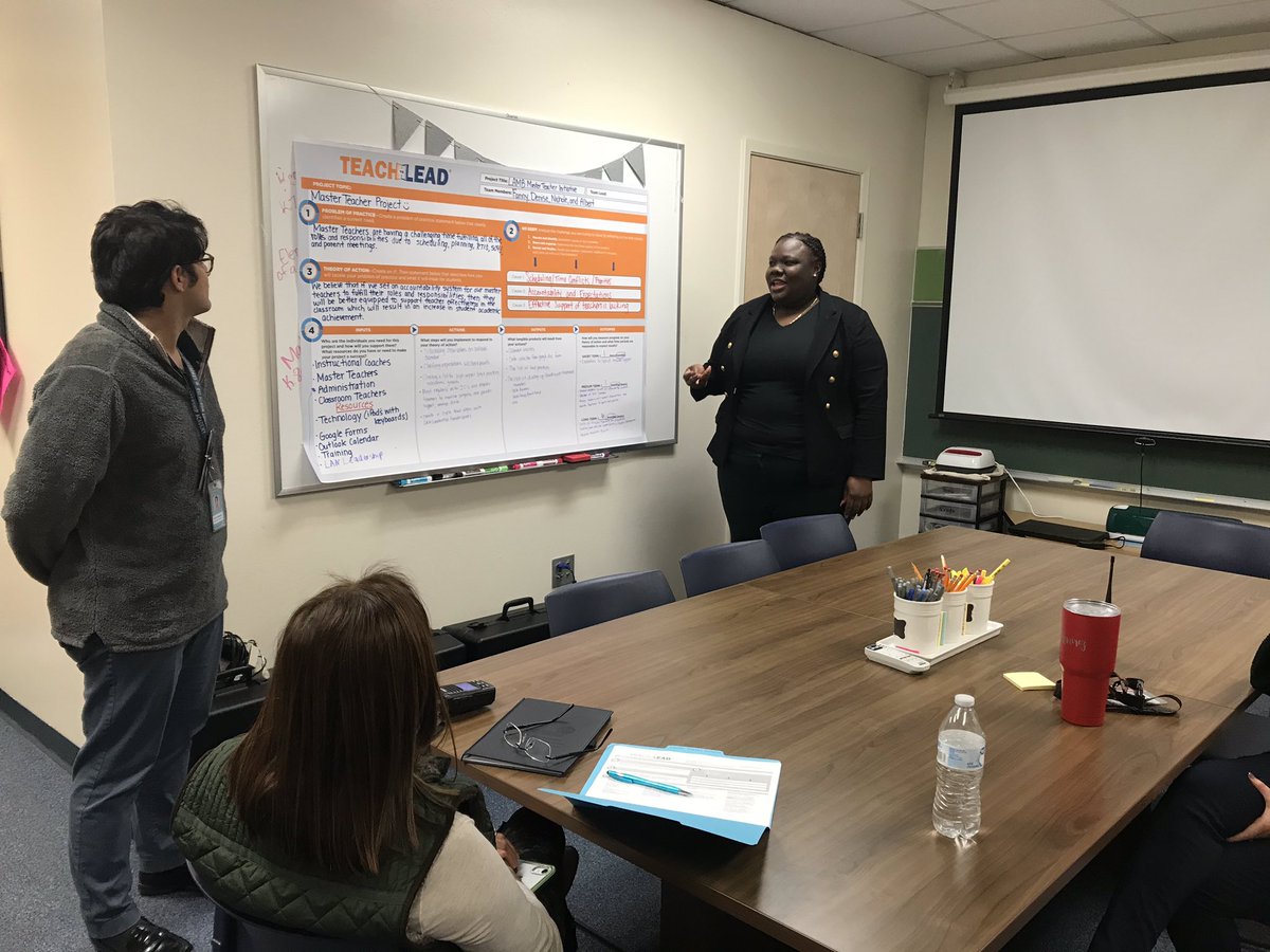 After a productive <a href="/TeachtoLead/">Teach to Lead</a> conference in Houston, 2 of our Master Teachers Mr. Briones and Ms. Hickson, redeliver our problem of practice to our principal, Mrs. Martina. <a href="/teachplusTX/">Teach Plus Texas</a> @martina_aileen @LANTEAM1 <a href="/whitneyclark520/">Whitney Clark</a>